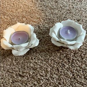 Kate Aspen-Rose tea light holders and candles